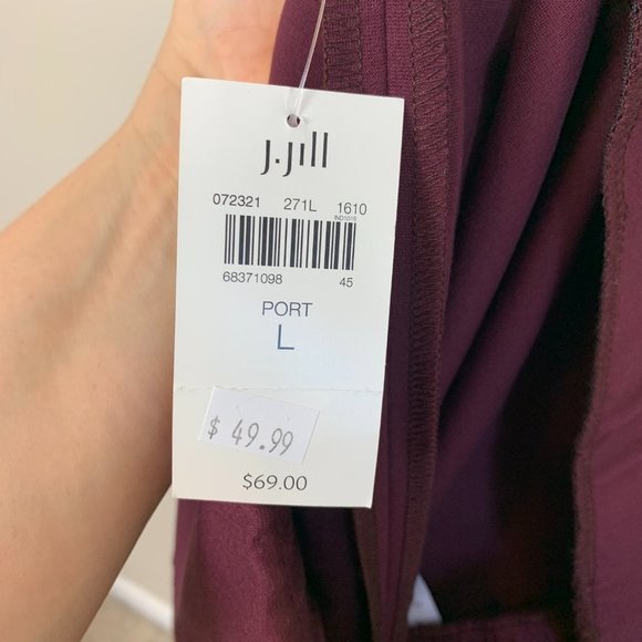 J. Jill Ponte Knit Pencil Skirt - Burgundy, Large - NEW - Picture 5 of 7